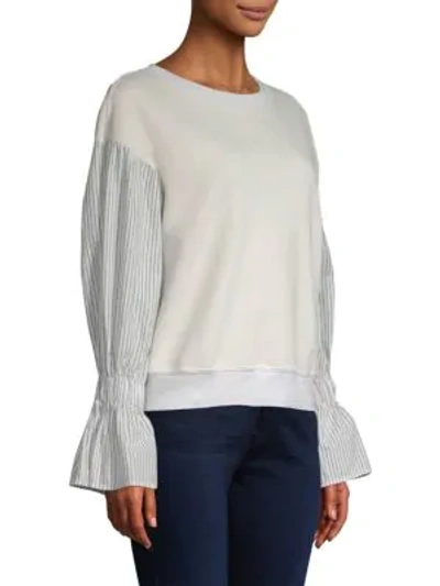 Shop Stateside Contrast Sleeve Sweatshirt In Cream
