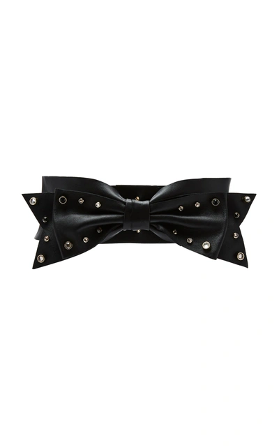 Shop Red Valentino Bow Belt In Black