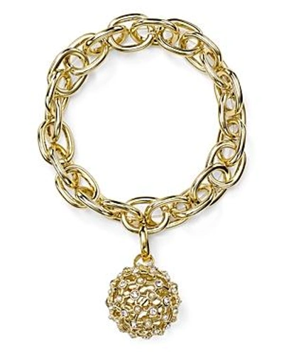 Shop Rj Graziano Chain & Pave Ball Stretch Bracelet In Gold