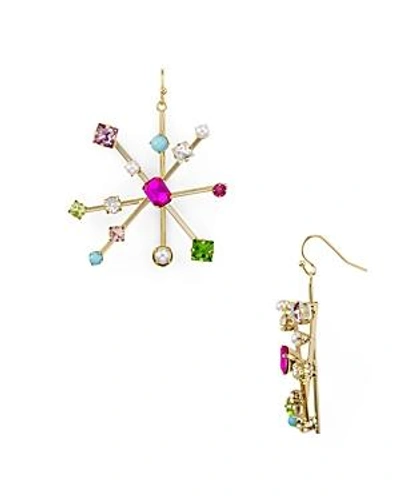 Shop Rj Graziano Starburst Drop Earrings In Multi/gold