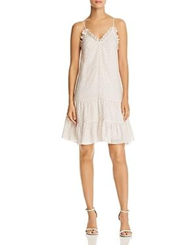 Shop Rebecca Taylor Ikat Dot Wrap Dress In Vanilla Combo