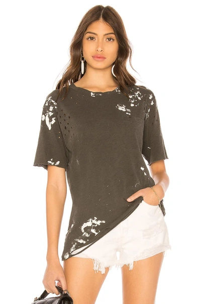 Shop Nsf Anderson Distressed Tee In Charcoal