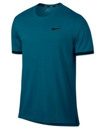 Shop Nike Men's Court Dry Tennis T-shirt In Green Abyss