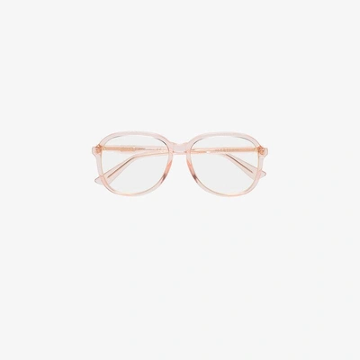 Shop Gucci Eyewear Sonnenbrille Mit Runden Gläsern In Yellow