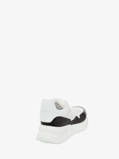 Shop Alexander Mcqueen Oversized Runner In Optic White/black