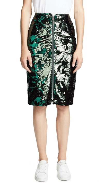 Shop Suncoo Jupe Skirt In Vert