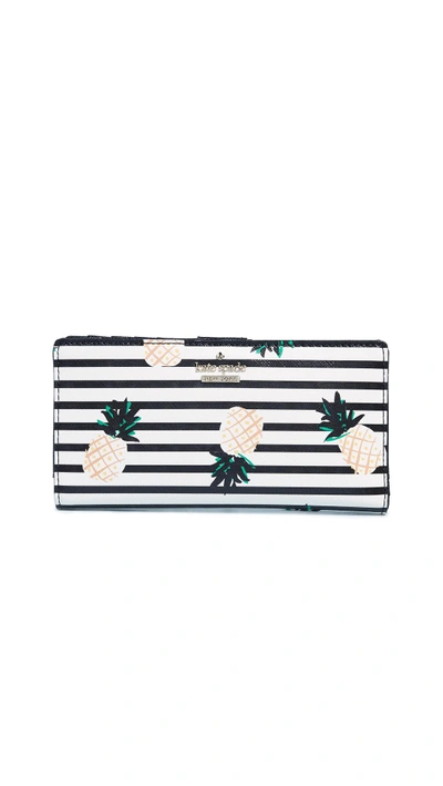 Shop Kate Spade Cameron Street Pineapples Stacy Wallet In Multi