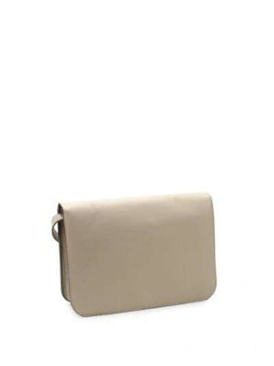 Shop Furla Classic Leather Shoulder Bag In Beige