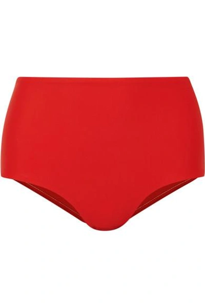 Shop Matteau The High Waist Bikini Briefs In Red