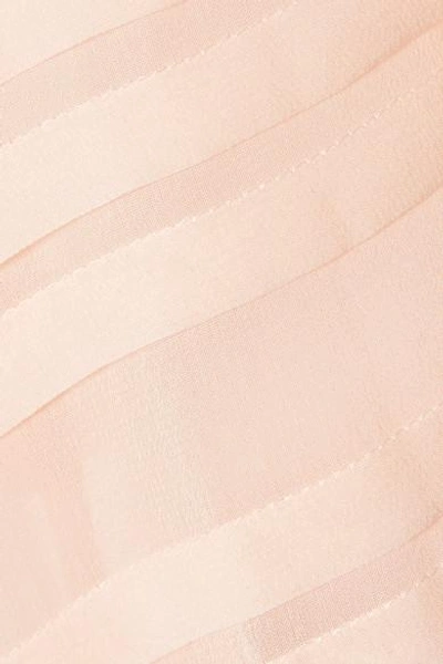Shop Tory Burch Haley Shirred Silk Blouse In Pink