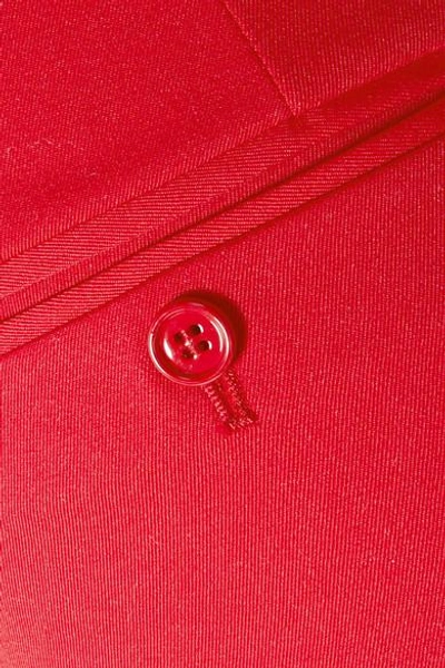 Shop Michael Kors Wool-blend Gabardine Flared Pants In Red