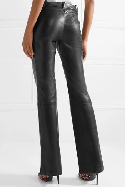 Shop Altuzarra Serge Leather Bootcut Pants In Black