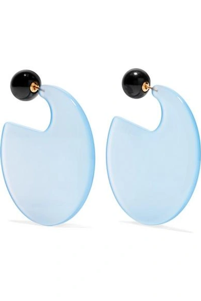 Shop Marni Resin Earrings In Light Blue