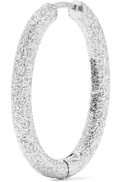 Shop Carolina Bucci Florentine 18-karat White Gold Hoop Earrings