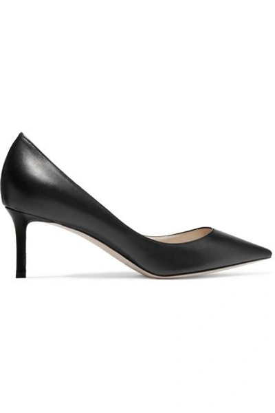 Shop Jimmy Choo Romy 60 Leather Pumps In Black