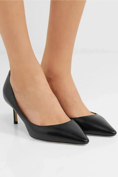 Shop Jimmy Choo Romy 60 Leather Pumps In Black