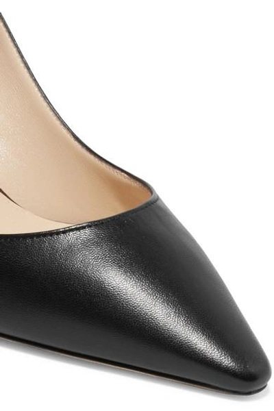 Shop Jimmy Choo Romy 60 Leather Pumps In Black