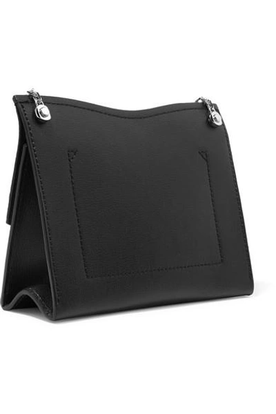 Shop Proenza Schouler Curl Small Embellished Textured-leather And Suede Shoulder Bag In Black