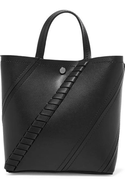 Shop Proenza Schouler Hex Paneled Textured-leather Tote In Black