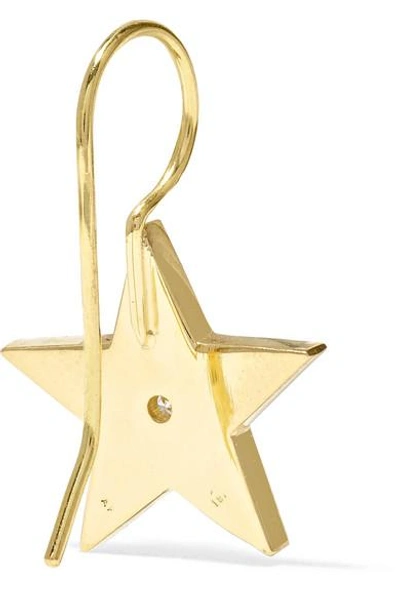 Shop Andrea Fohrman 18-karat Gold, Diamond And Enamel Earrings