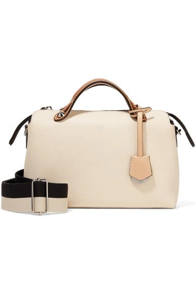 Shop Fendi By The Way Small Color-block Textured-leather Shoulder Bag