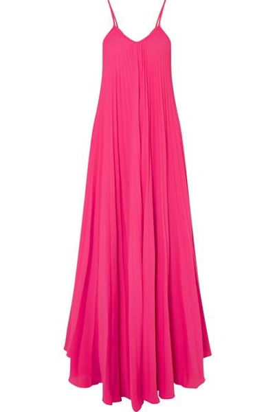 Shop Adriana Degreas Le Fleur Oversized Pleated Crepe Jumpsuit In Pink