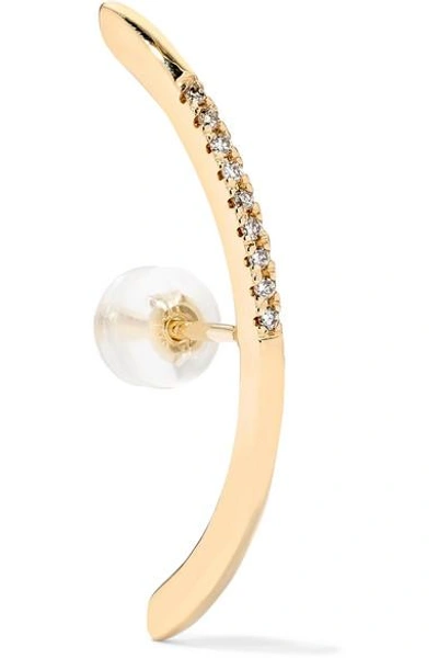 Shop Hirotaka Bow 10-karat Gold Diamond Earring