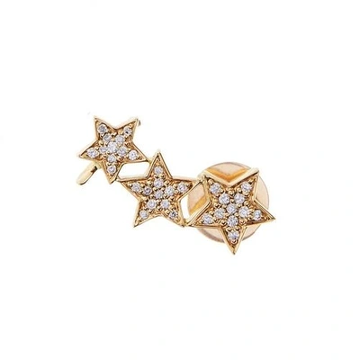 Shop Alinka Jewellery Stasia Triple Star Right Ear Cuff Yellow Gold