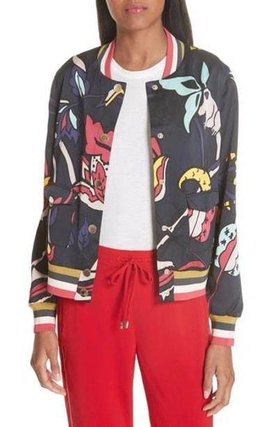 Shop Ted Baker Colour By Numbers Yavis Bomber Jacket In Navy