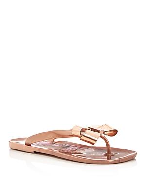 rose gold flip flops