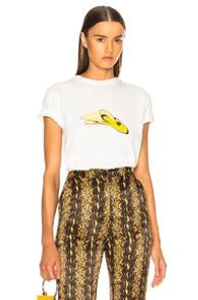 Shop Alexa Chung Boxy Banana Print Tee In Ivory