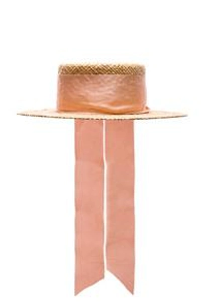 Shop Brother Vellies Boater Hat In Neutrals