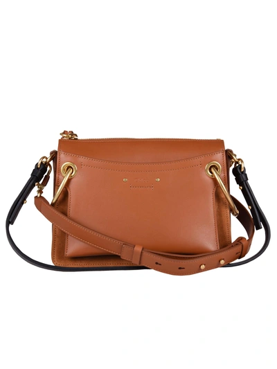 Shop Chloé Roy Shoulder Bag In Caramel