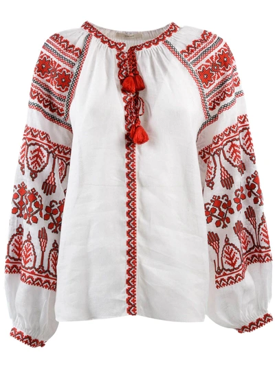 Shop Vita Kin Blouse Shedevr In White/red