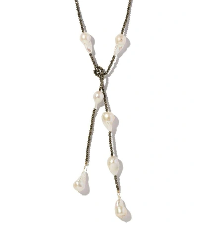 Shop Joie Digiovanni Pyrite Pearl Rockstar Lariat In Black