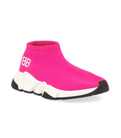 Shop Balenciaga Speed Trainers In Pink
