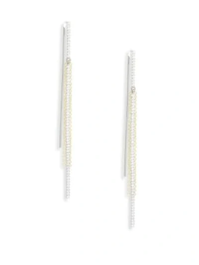 Shop Meira T Diamond & 14k Two-tone Gold Threader Earrings