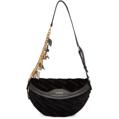 Shop Balenciaga Black Small Souvenir Charm Bag In 1000 Black