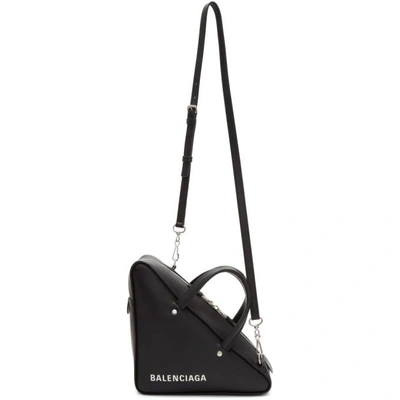 Shop Balenciaga Black Small Triangle Bag In 1000 Black