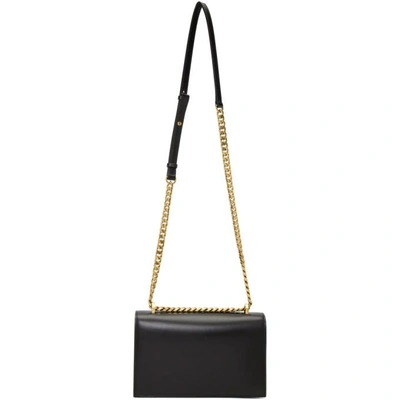 Shop Alexander Mcqueen Black And Gold Knuckle Chain Bag In 1000 Black