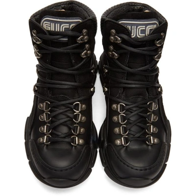 Shop Gucci Black Flashtrek Ankle Boots In 1000 Black