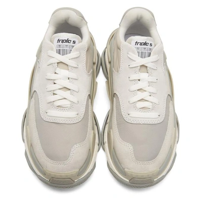 Shop Balenciaga Grey Triple S Sneakers In 1220 Ltgrey