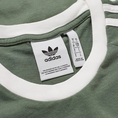 Adidas Originals California 3 Stripe T Shirt Green | ModeSens