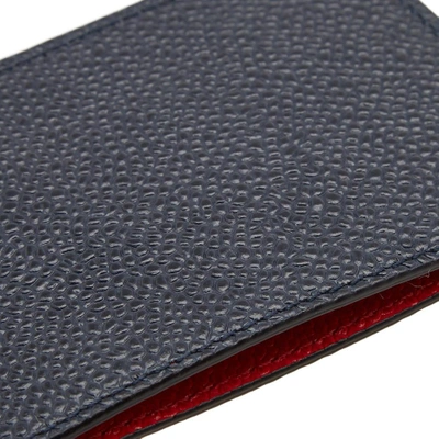 Shop Thom Browne Bi-colour Pebble Grain Card Holder In Multi