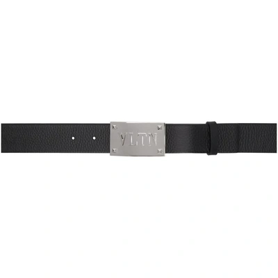 Shop Valentino Black  Garavani Vltn Belt In 0no Black