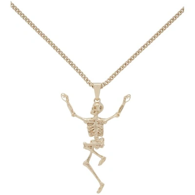 ALEXANDER MCQUEEN 金色 DANCING SKELETON 项链