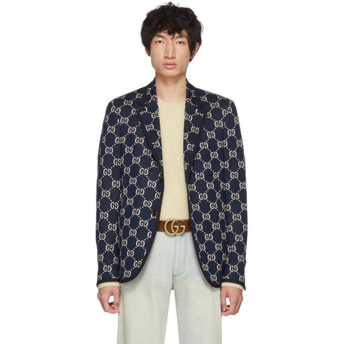 blue navy gucci blazer