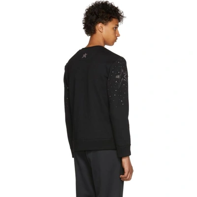 Shop Valentino Black Star Stud Sweatshirt In 0no Black