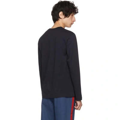 Shop Comme Des Garçons Shirt Comme Des Garcons Shirt Navy Forever Basic Long Sleeve T-shirt In 2 Navy