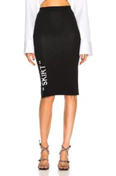 Shop Off-white Longuette Knit Skirt In Black